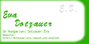 eva dotzauer business card